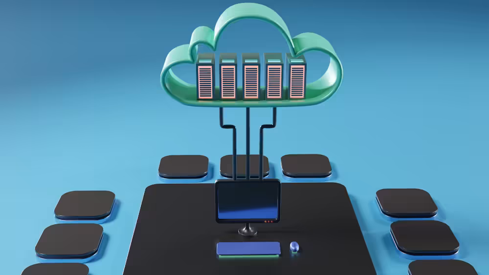 Illustration of cloud infrastructure and DevOps tools